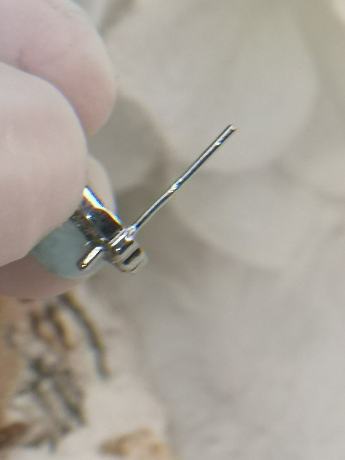 Larimar Edelstein, 925 Silber Nadel, Ohrringe