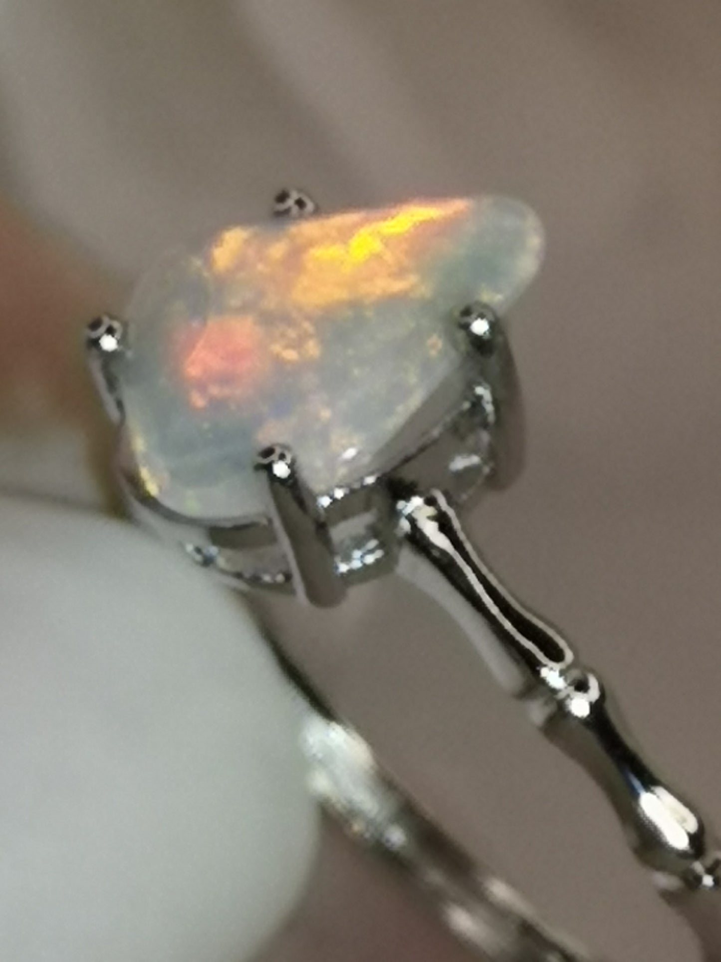 Opal Edelstein Kupfer Ring verstellbar Edelstein Schmuck #dayza