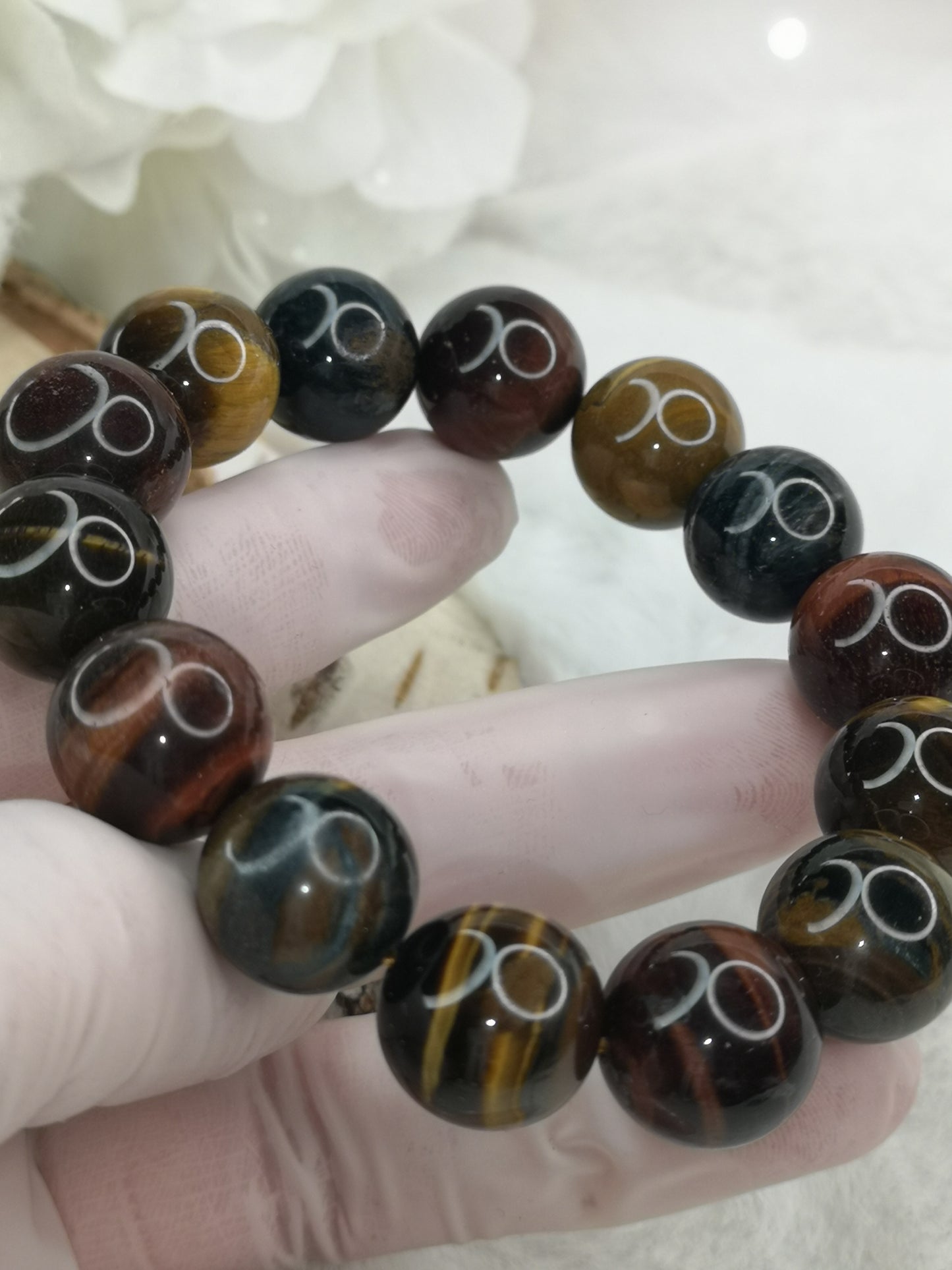 Colorful Tigerauge Edelstein, Armband