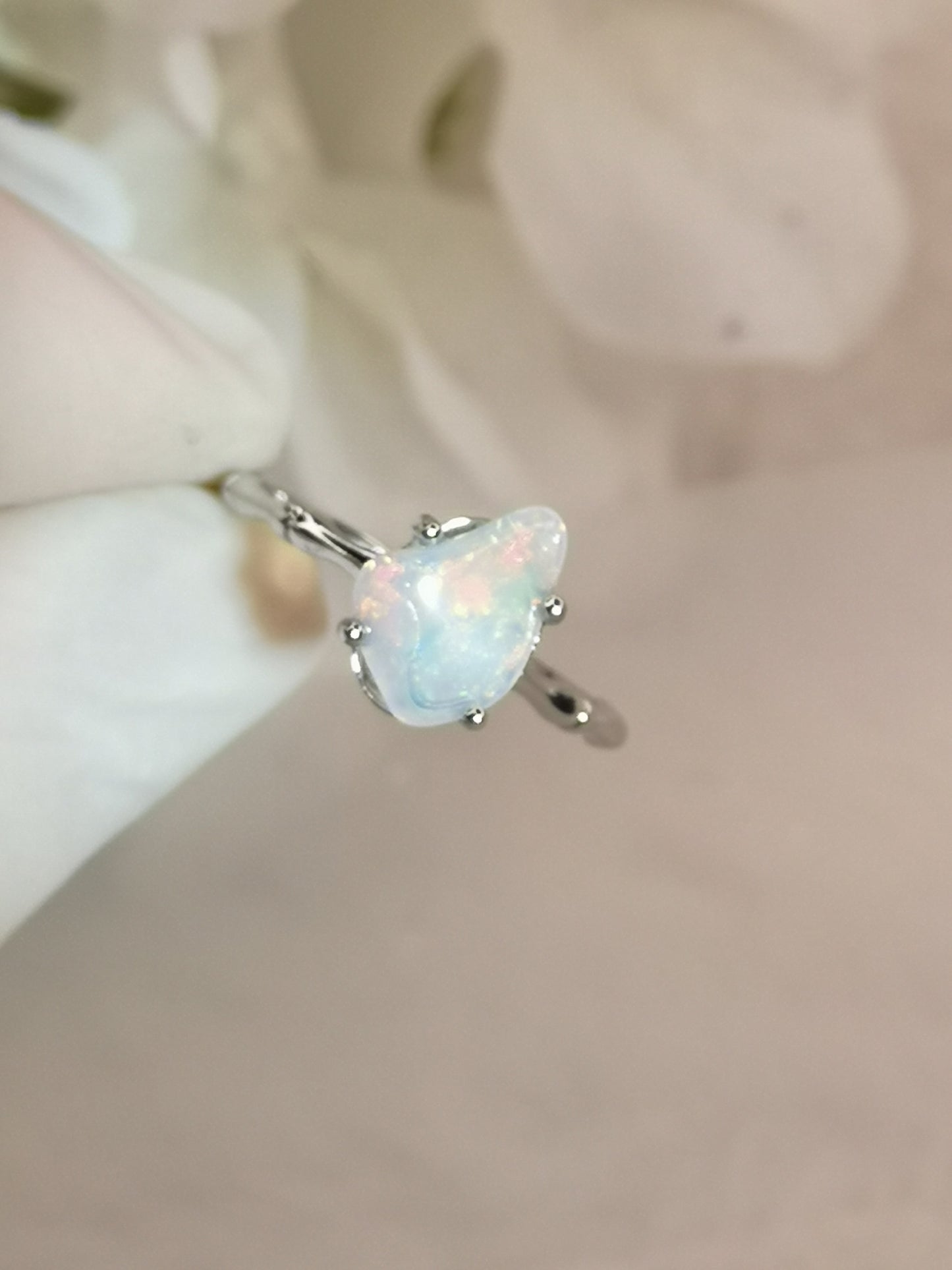 Opal Edelstein Kupfer Ring verstellbar Edelstein Schmuck #dayza