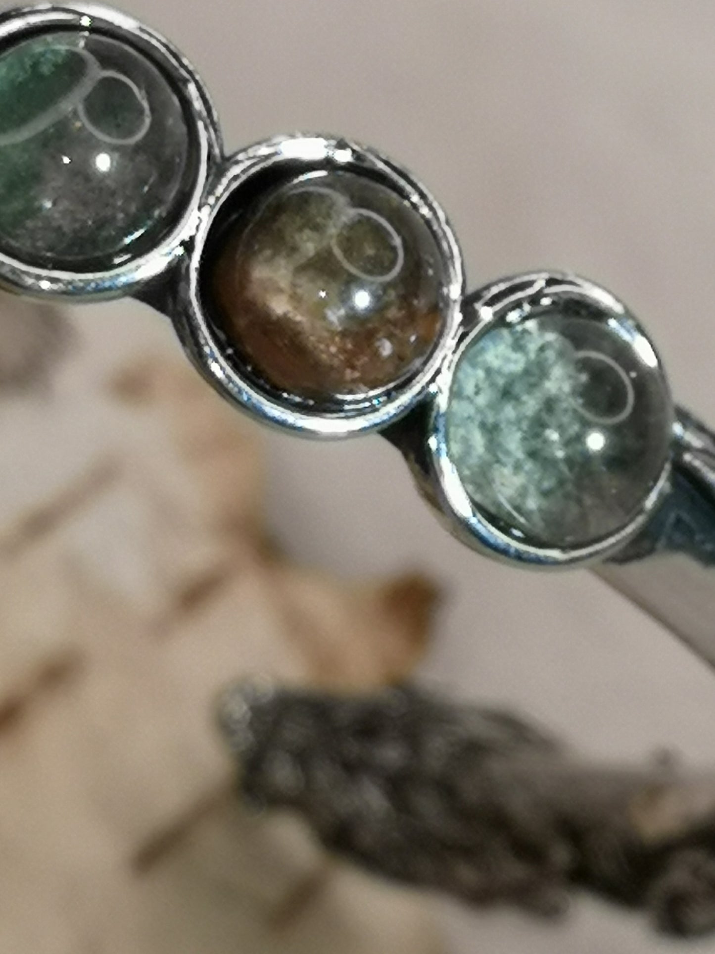 Gartenquartz Edelsteine, Kupfer Drachendesign Armband