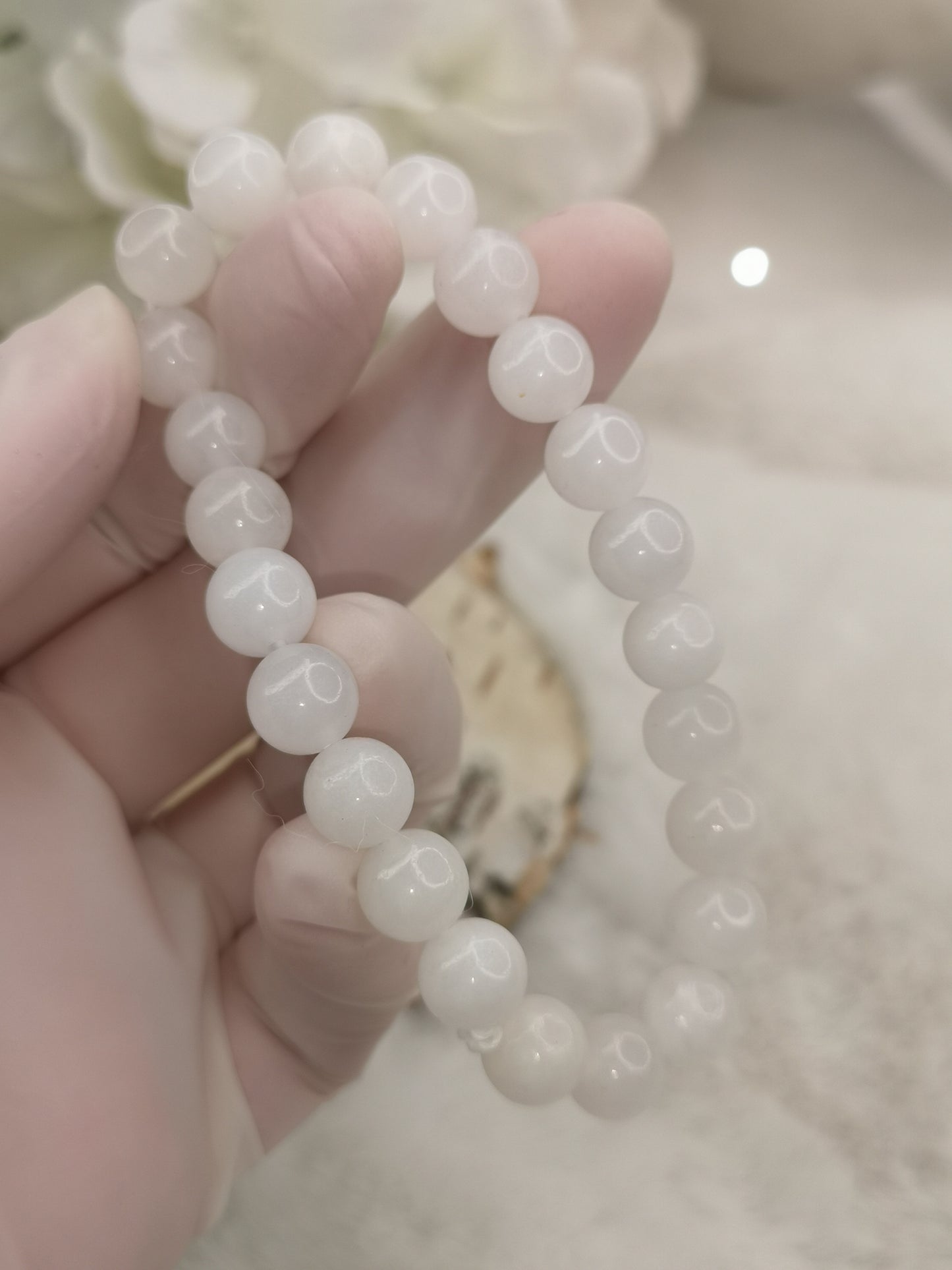 White Jade Edelstein, Armband