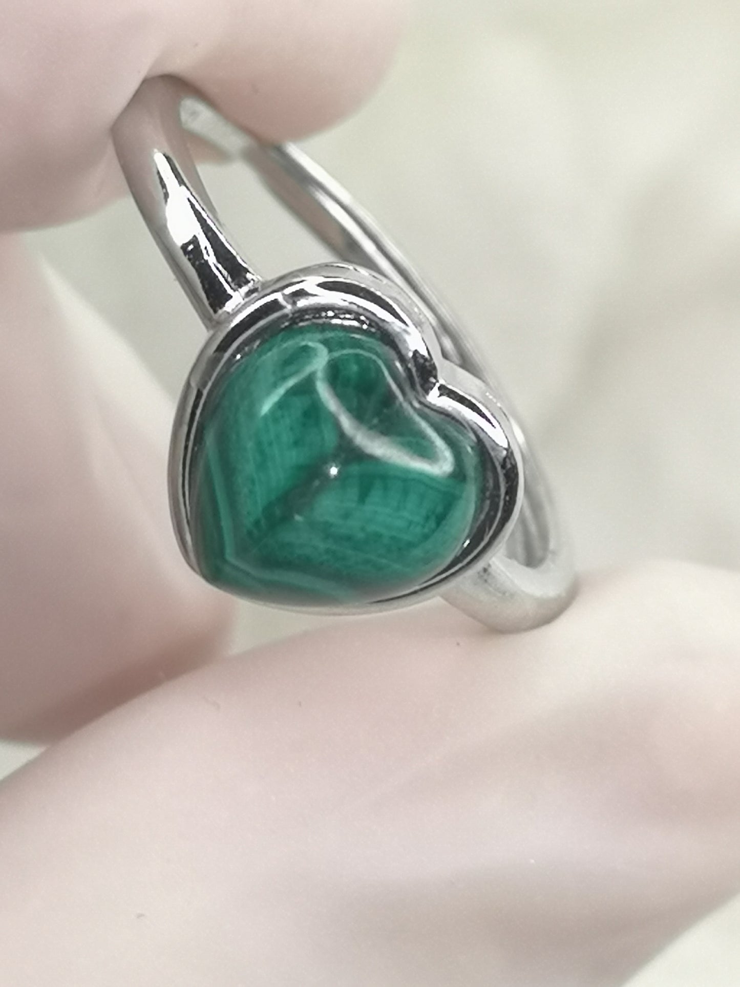 Malachite Edelstein Kupfer Ring