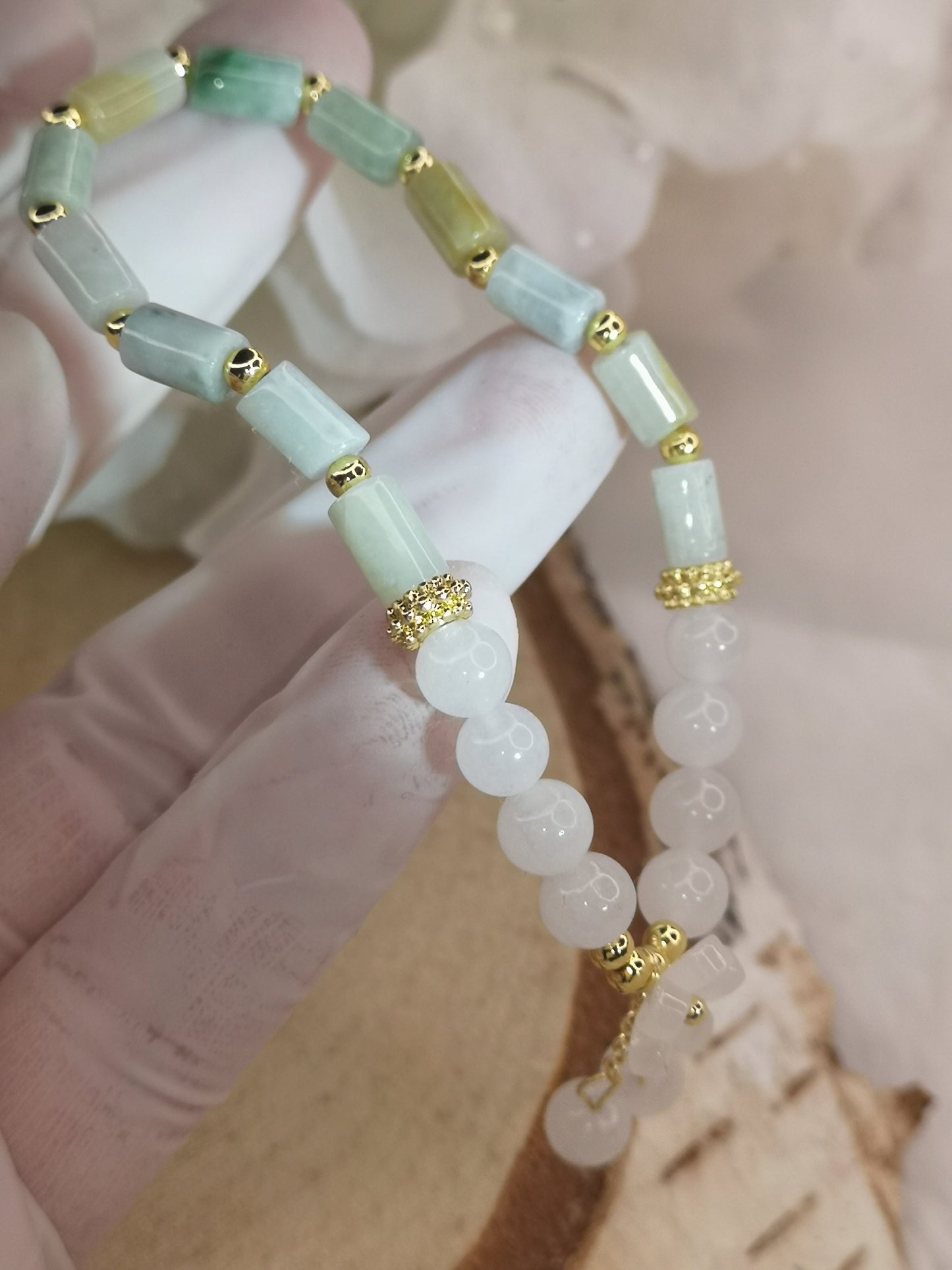 Jadeite Jade Edelstein Armband DIY