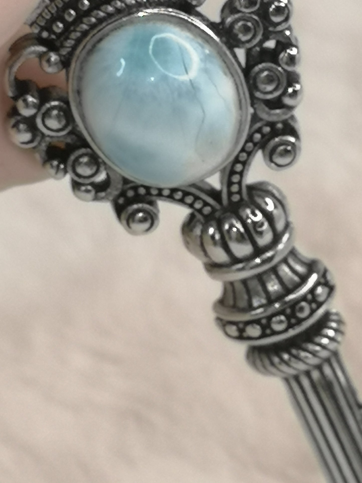 Larimar Schlüsselanhänger, Kupfer