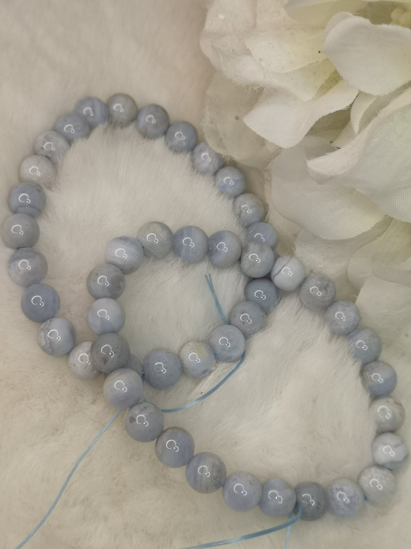 Blue Lace Achat Edelstein Armband