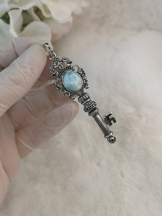 Larimar Schlüsselanhänger, Kupfer