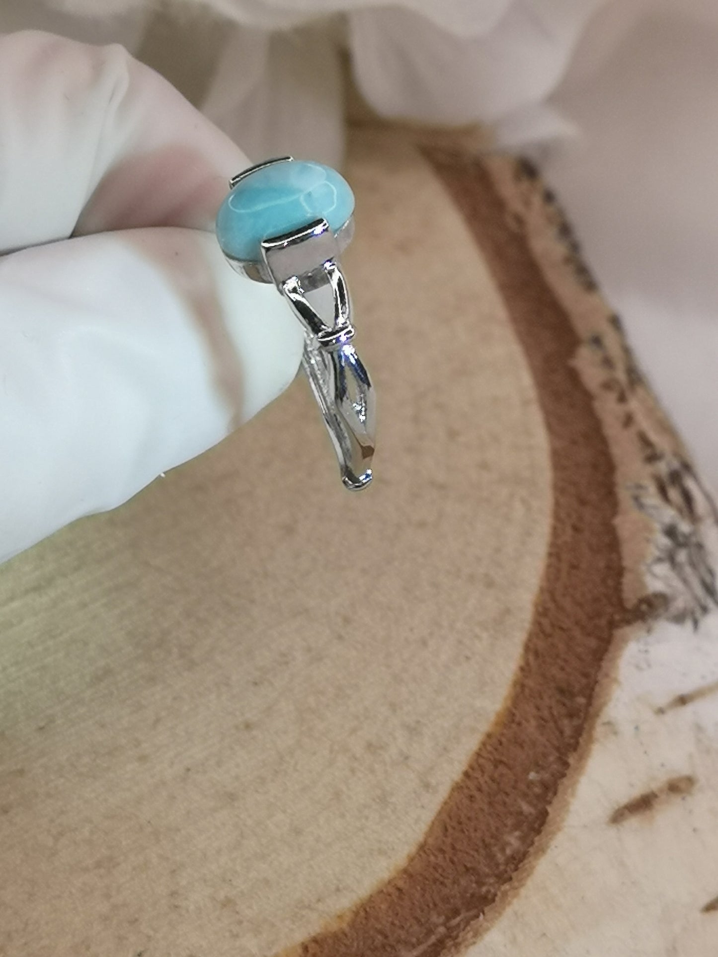 Larimar Edelstein Kupfer Ring