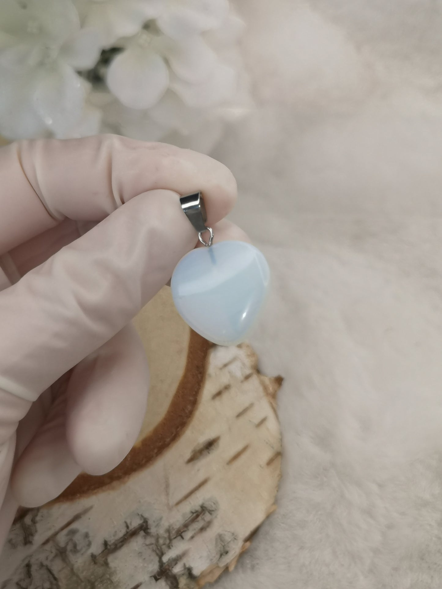 Opalite Herz Ketten Anhänger