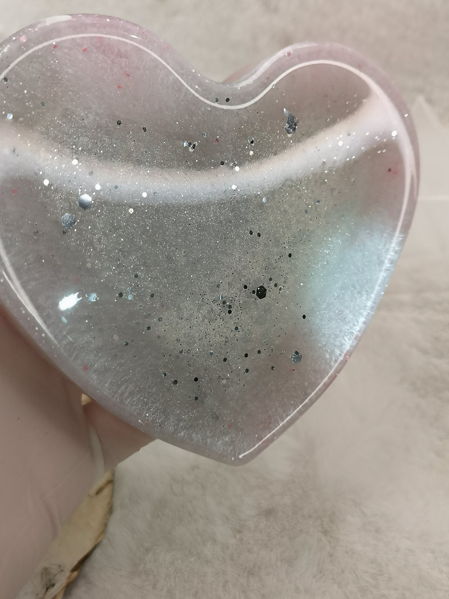 Aschenbecher Herzform Deko Unikat aus Kunstharz
