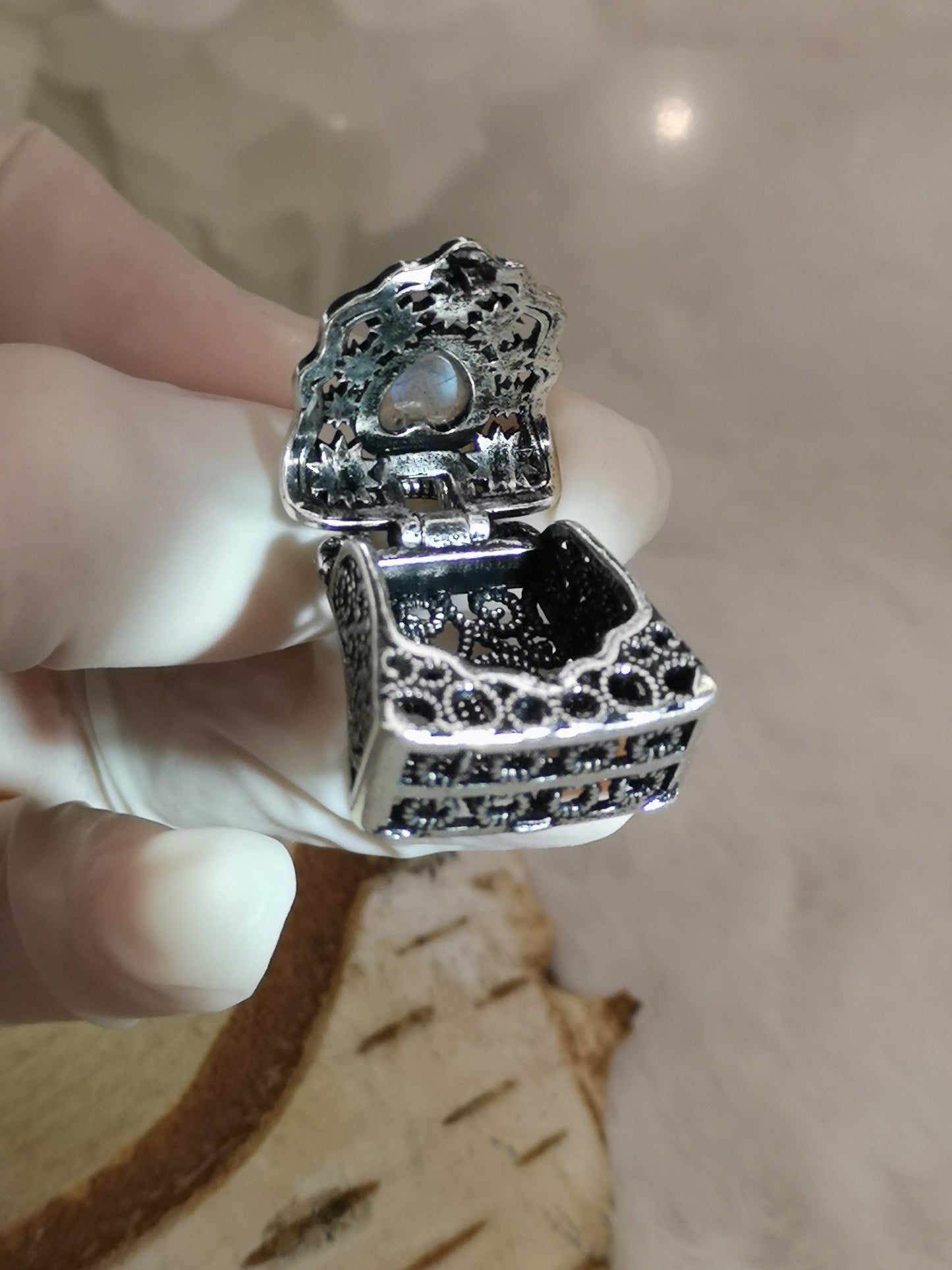 Labradorite Edelstein Kupfer Taschen Design Ketten Anhänger