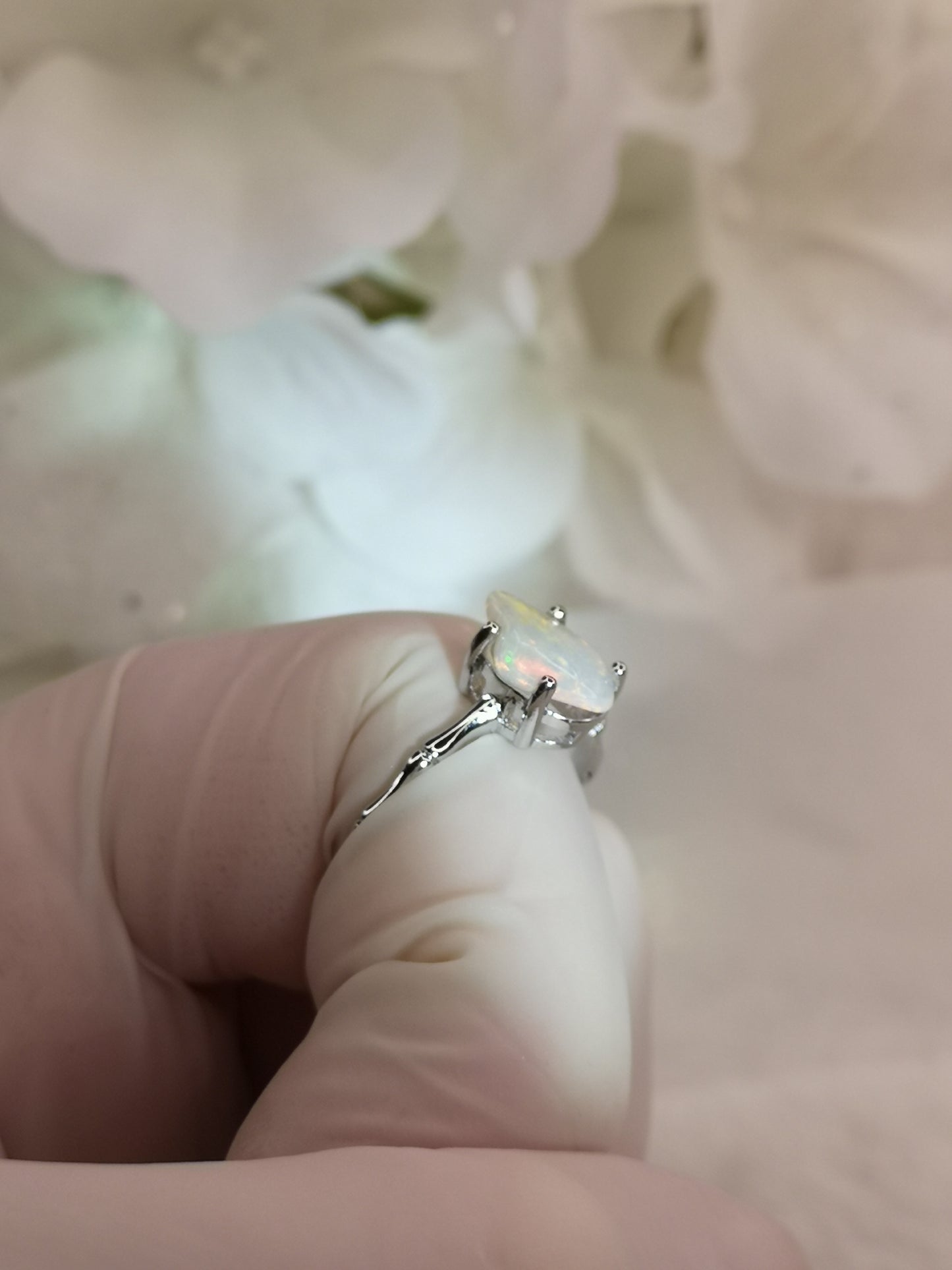 Opal Edelstein Kupfer Ring verstellbar Edelstein Schmuck #dayza