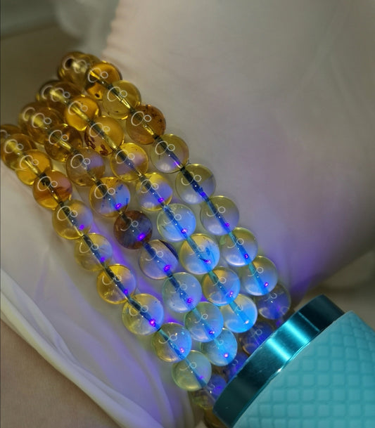 Blue Amber Edelstein Armband