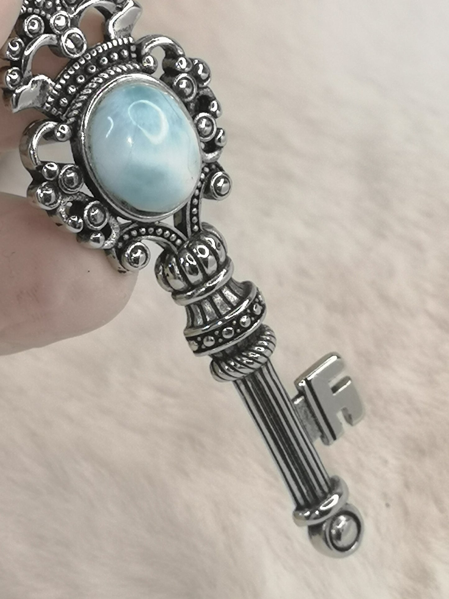 Larimar Schlüsselanhänger, Kupfer