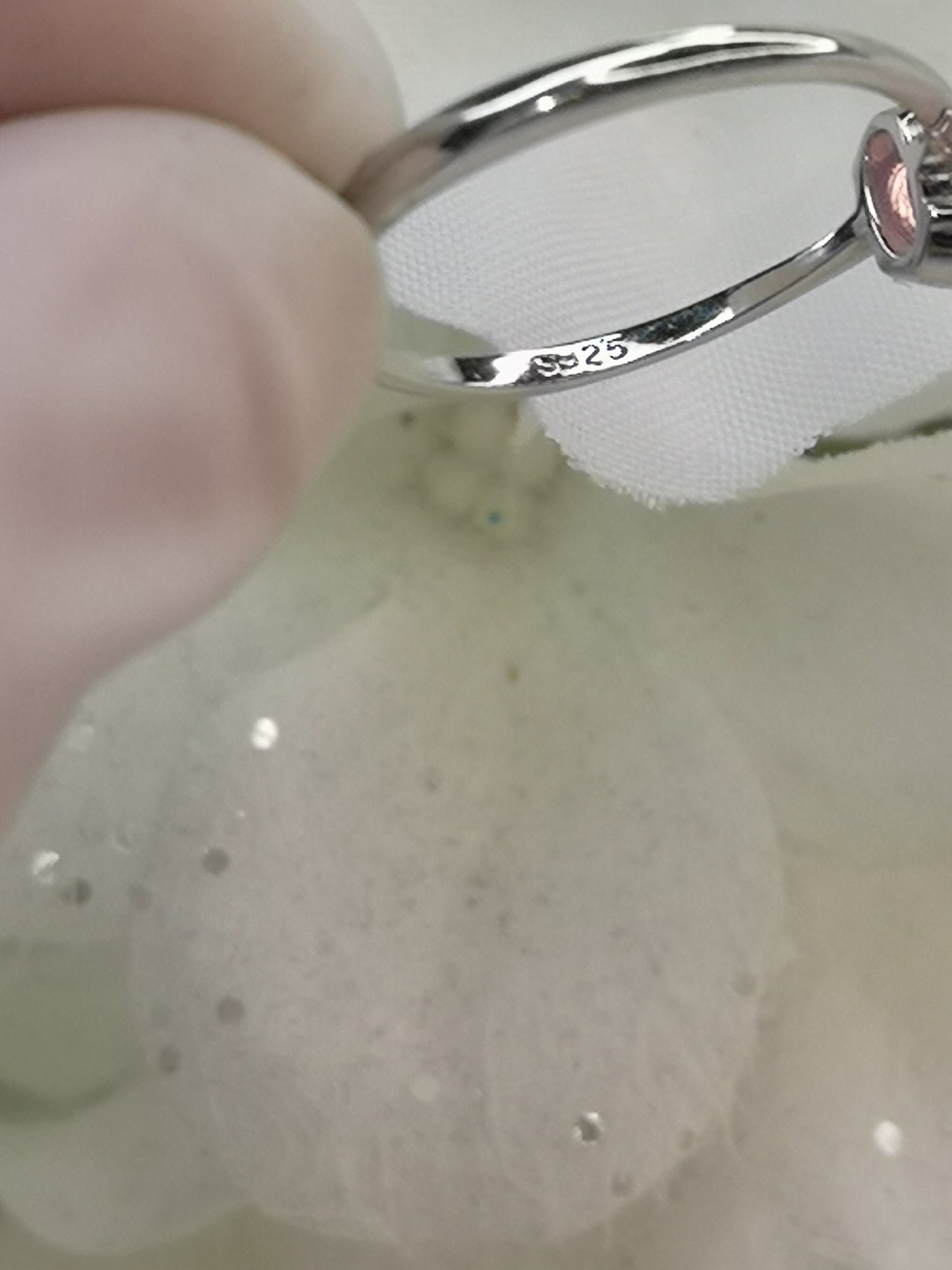 Pink Opal 925 Silber Ring verstellbar Edelstein Crystal