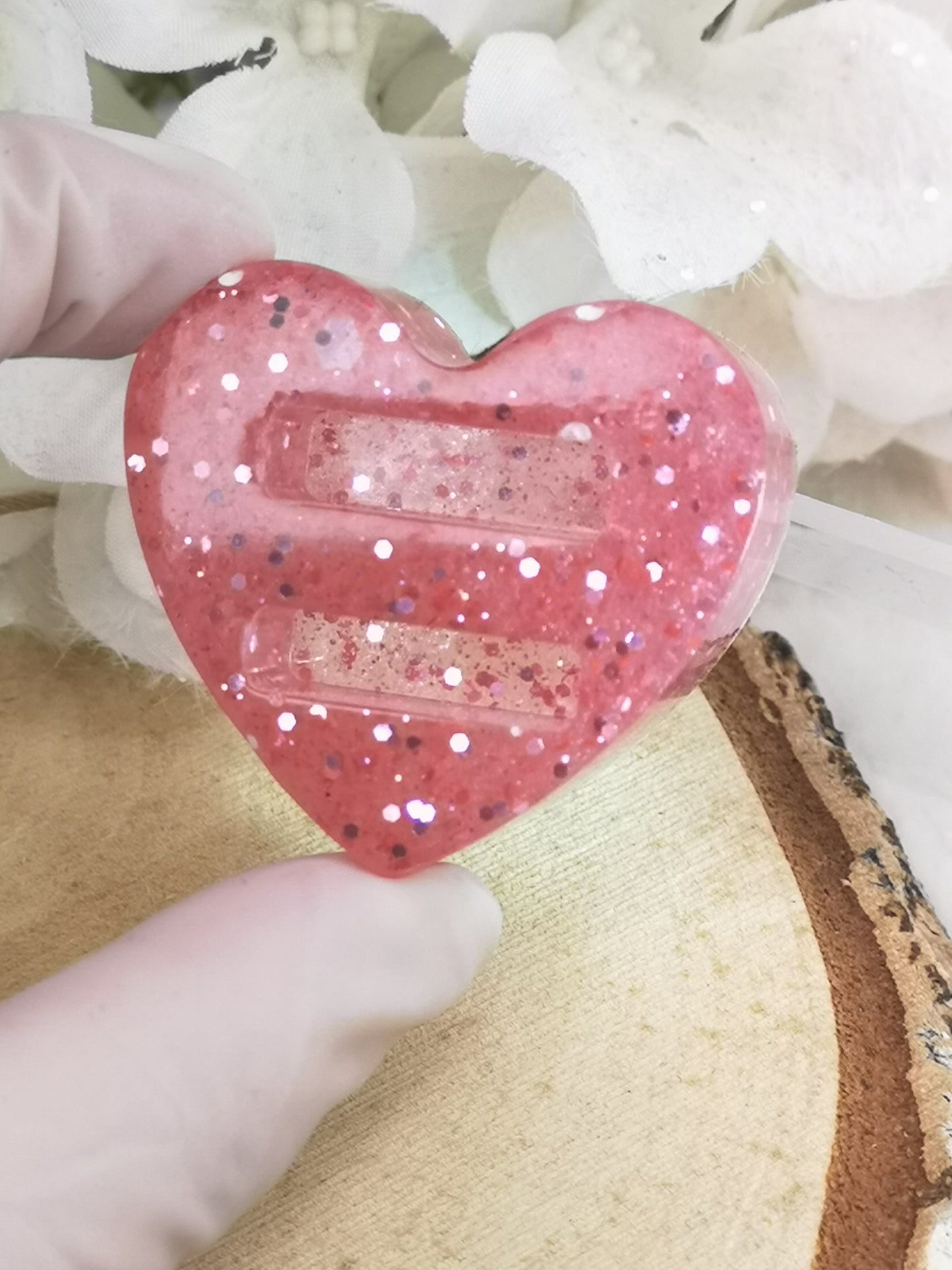 Herz Ring Halter aus Kunstharz Unikat Resinart Handmade #dayza