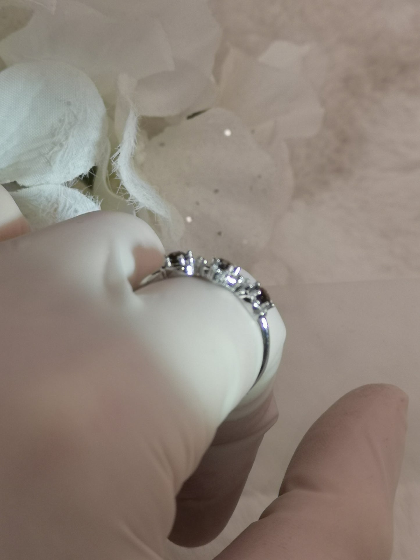 Granit Edelstein Kupfer Ring verstellbar