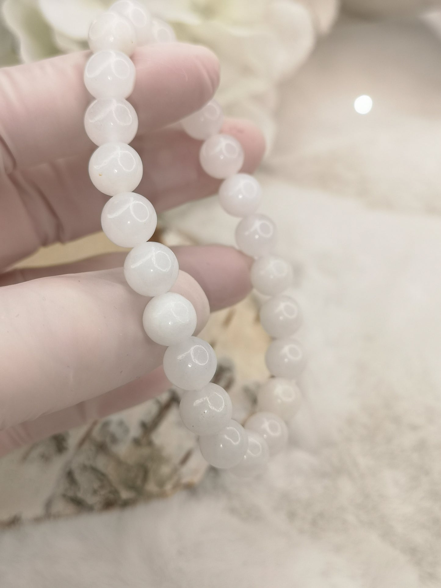 White Jade Edelstein, Armband