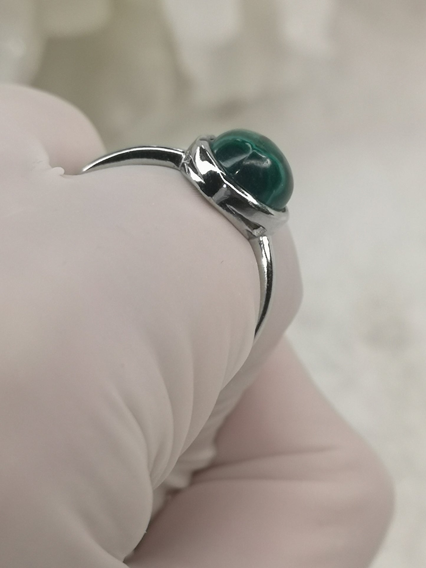 Malachite Edelstein Kupfer Ring