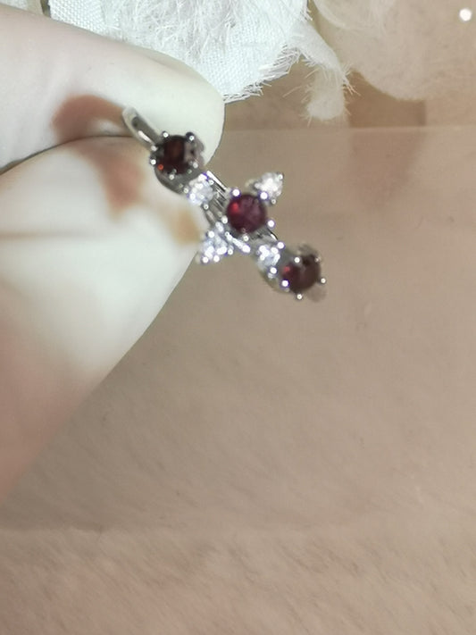 Granit Edelstein Kupfer Ring verstellbar