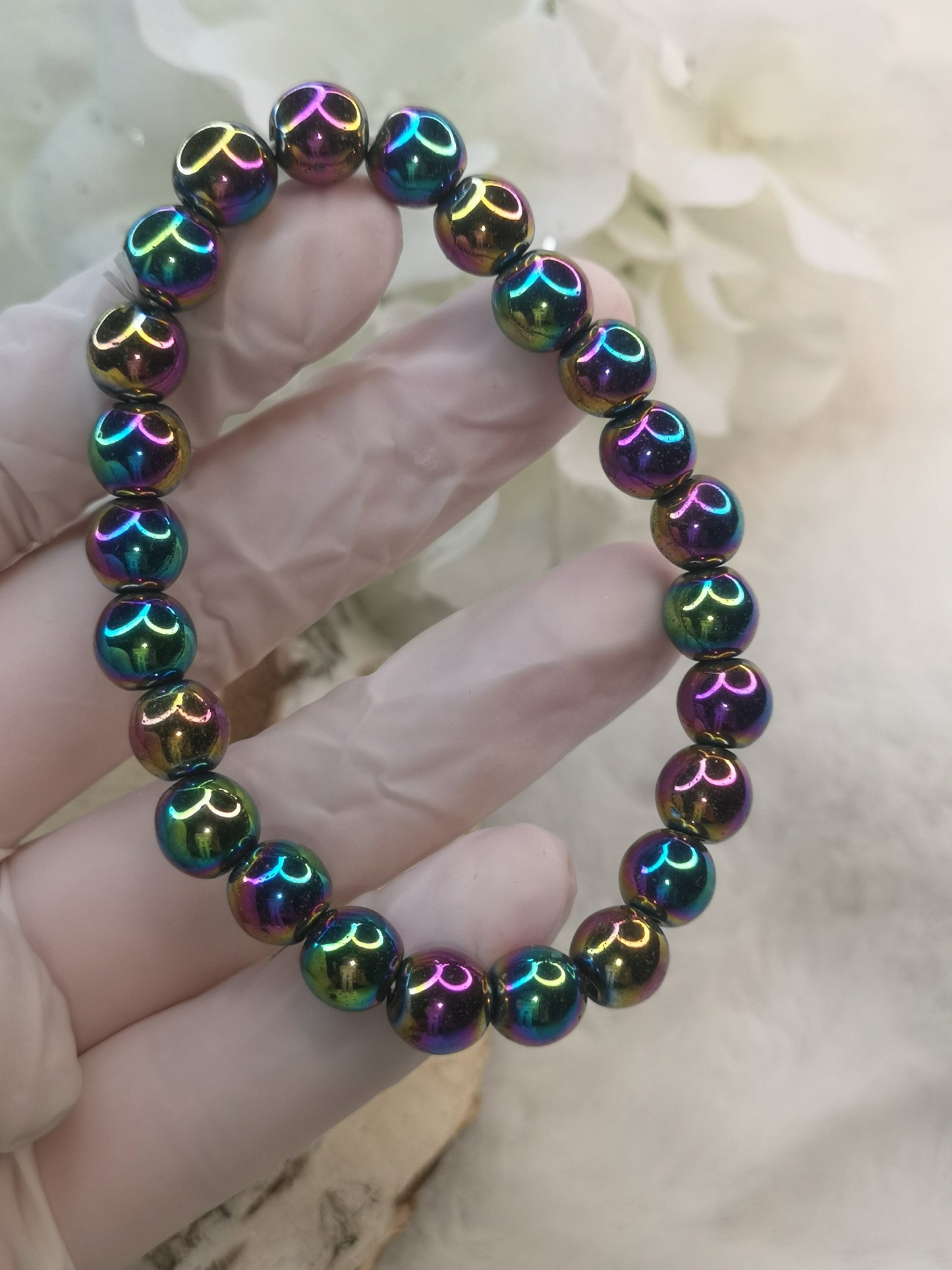 Regenbogen Hämatit Edelstein, Armband