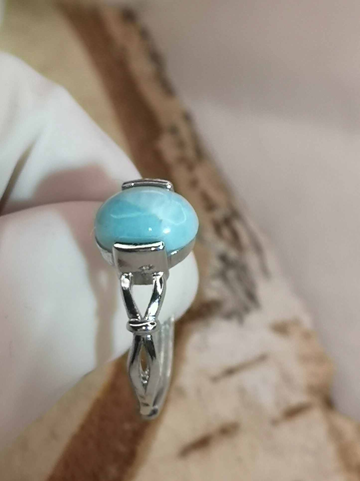 Larimar Edelstein Kupfer Ring