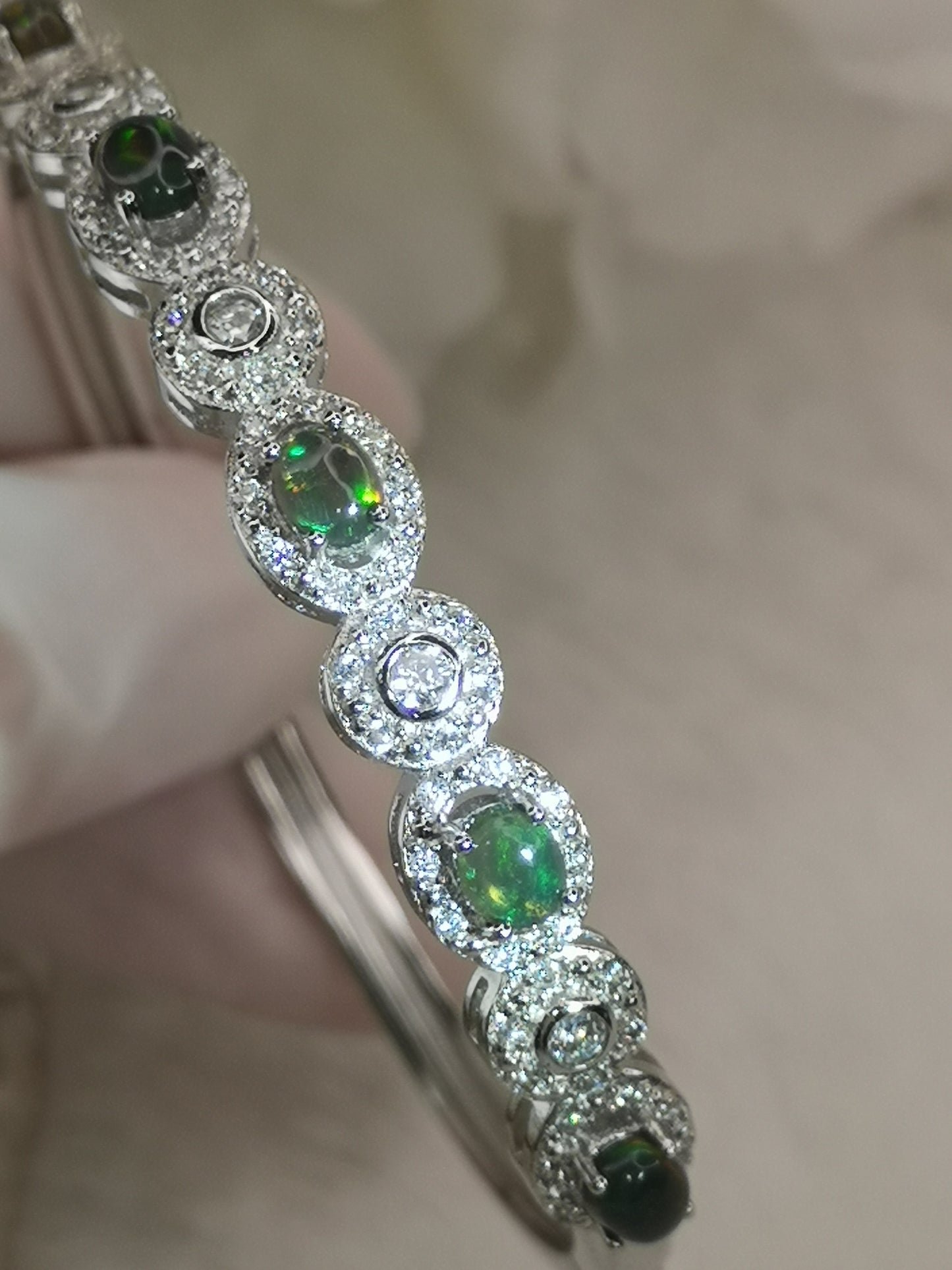 Opal Edelstein, Kupfer Armband