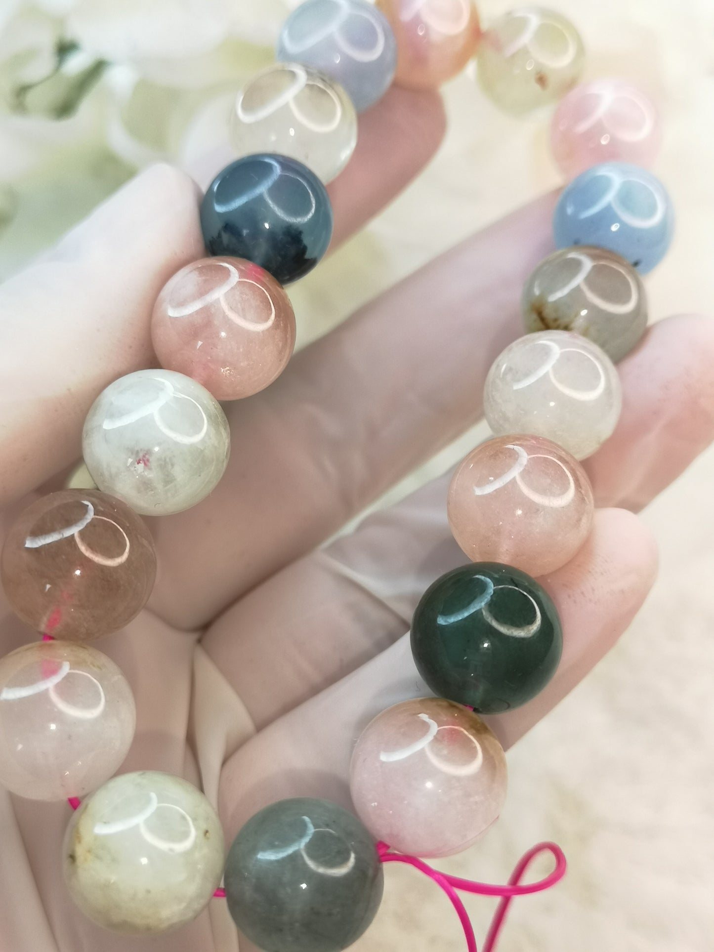 Morganit Edelstein Armband