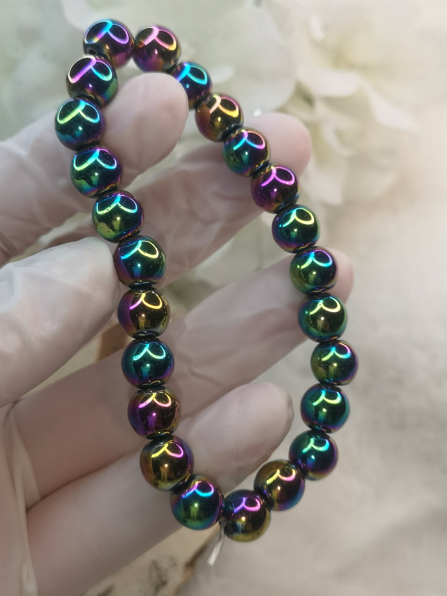 Regenbogen Hämatit Edelstein, Armband