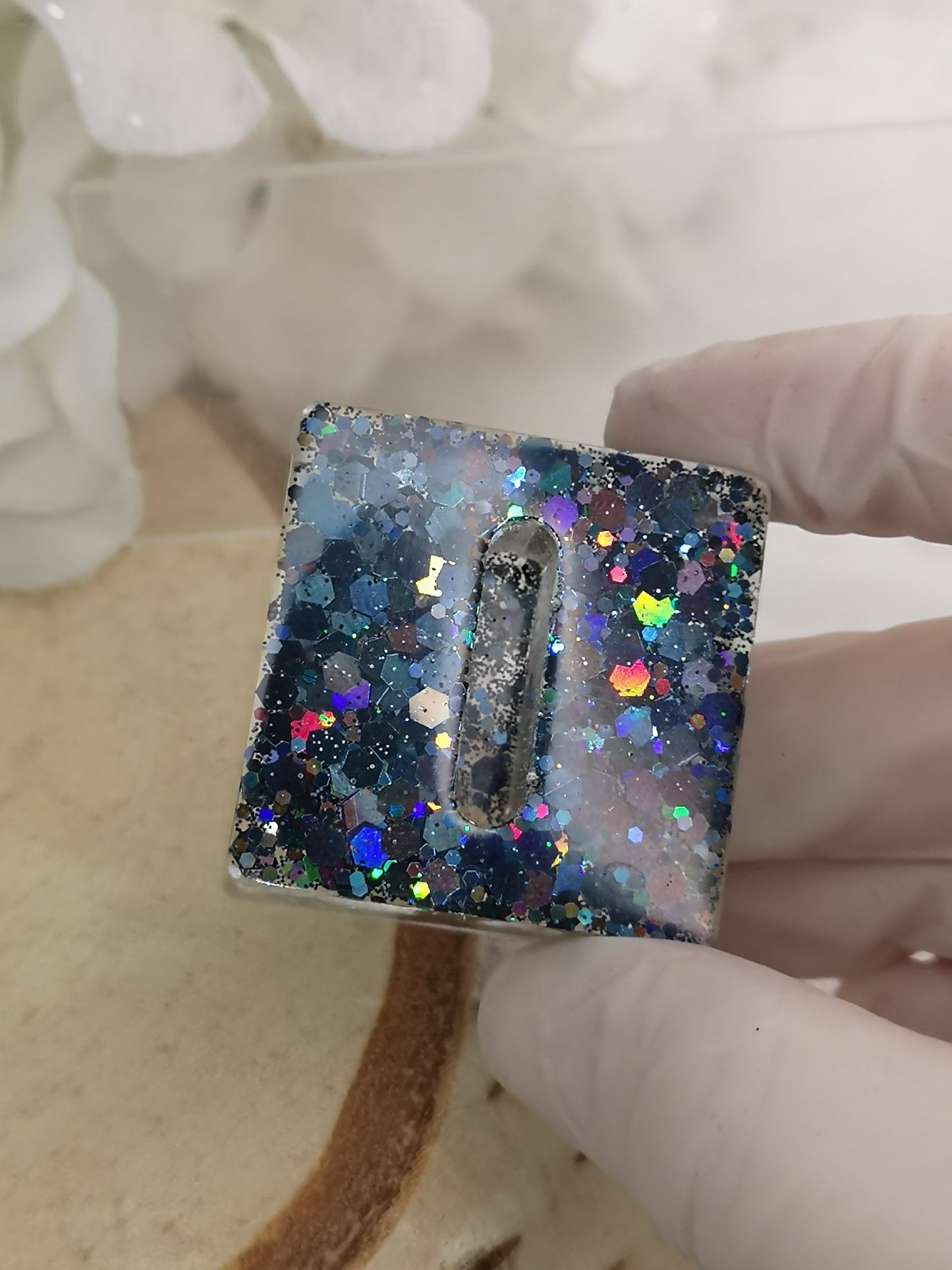 Ring Halter aus Kunstharz Unikat Resinart Handmade #dayza