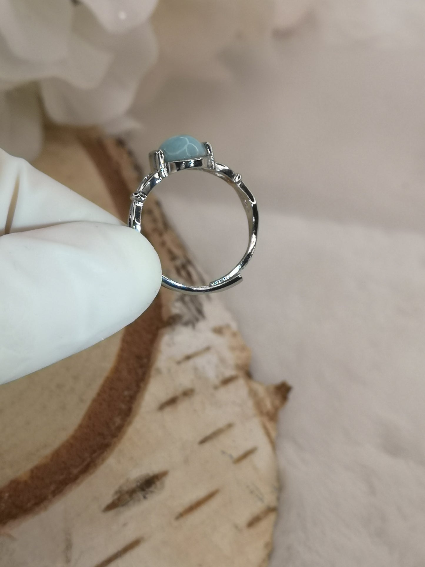Larimar Edelstein Kupfer Ring