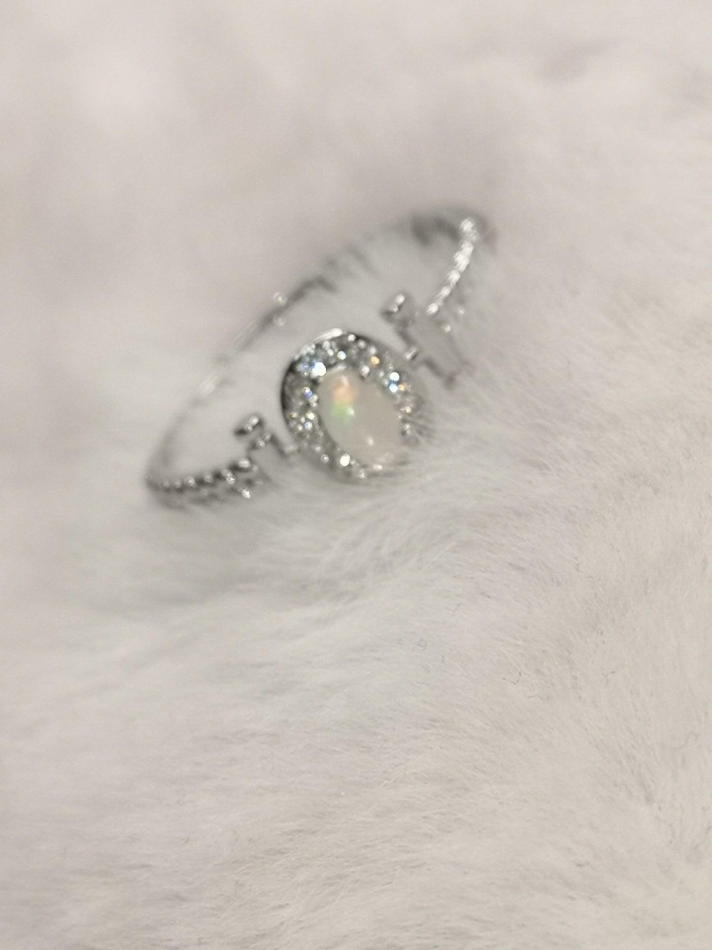 Opal 925 Silber Ring, verstellbar