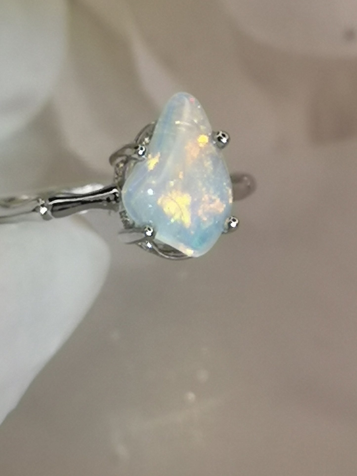 Opal Edelstein Kupfer Ring verstellbar Edelstein Schmuck #dayza