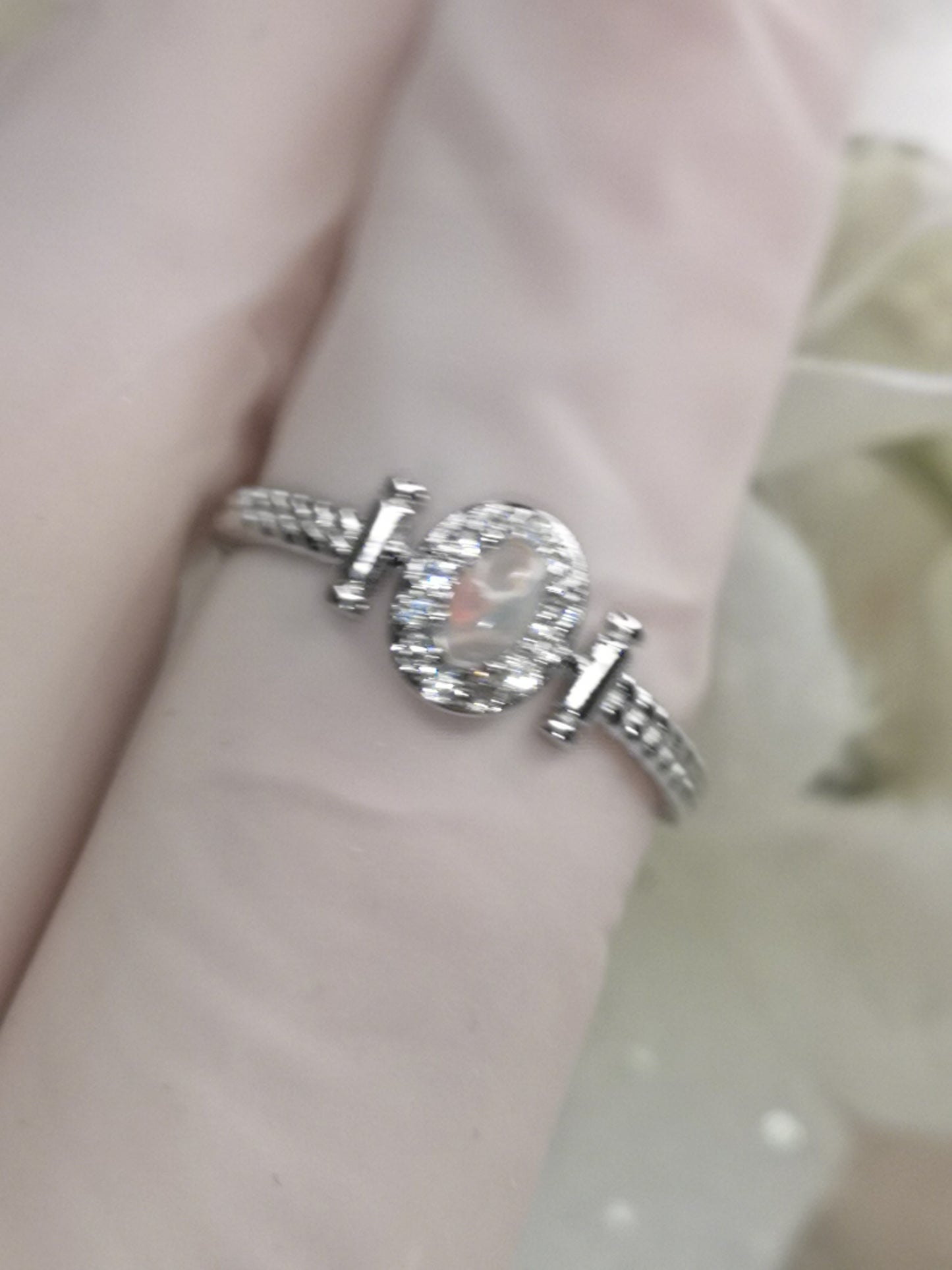 Opal 925 Silber Ring, verstellbar