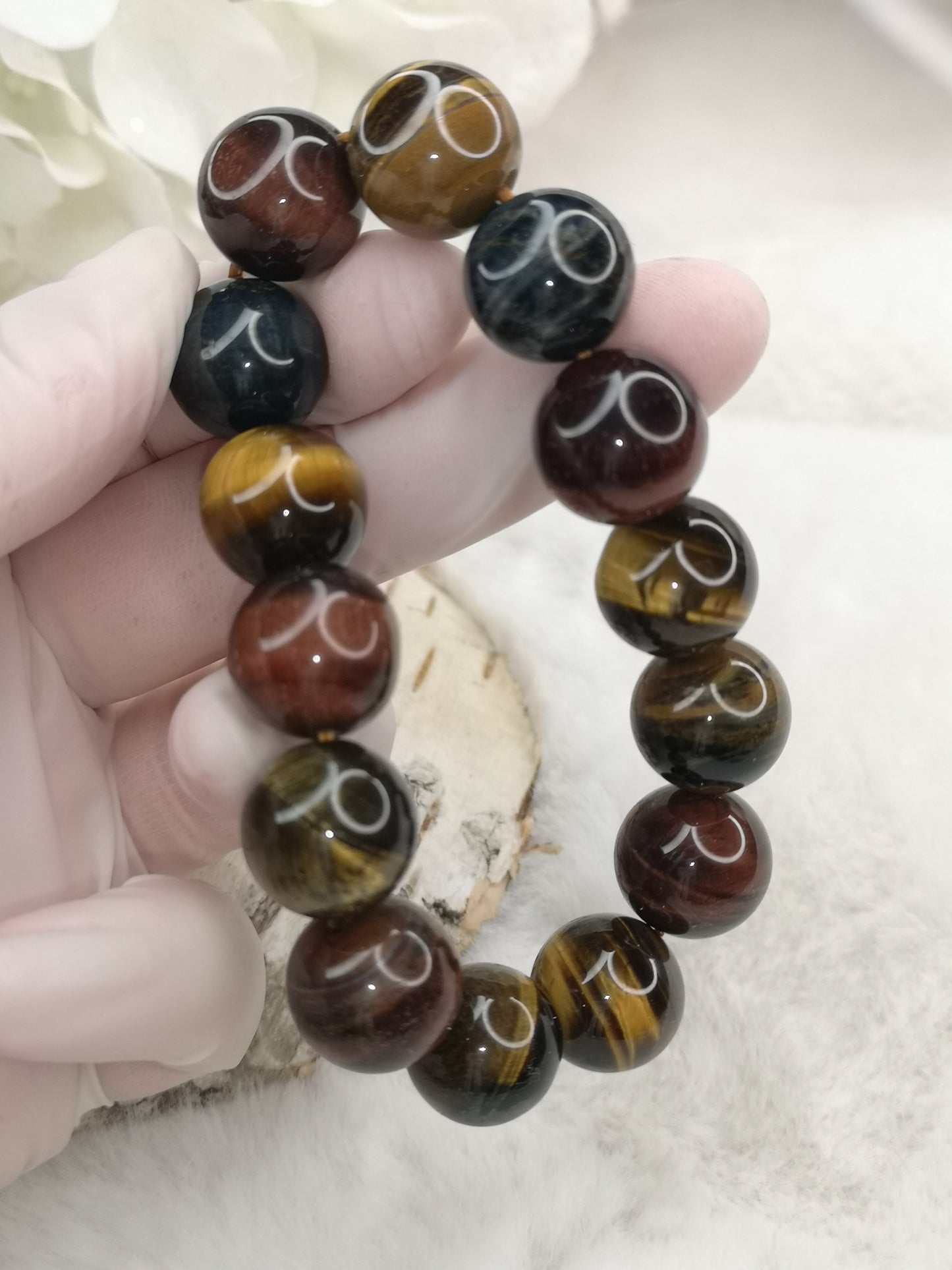 Colorful Tigerauge Edelstein, Armband