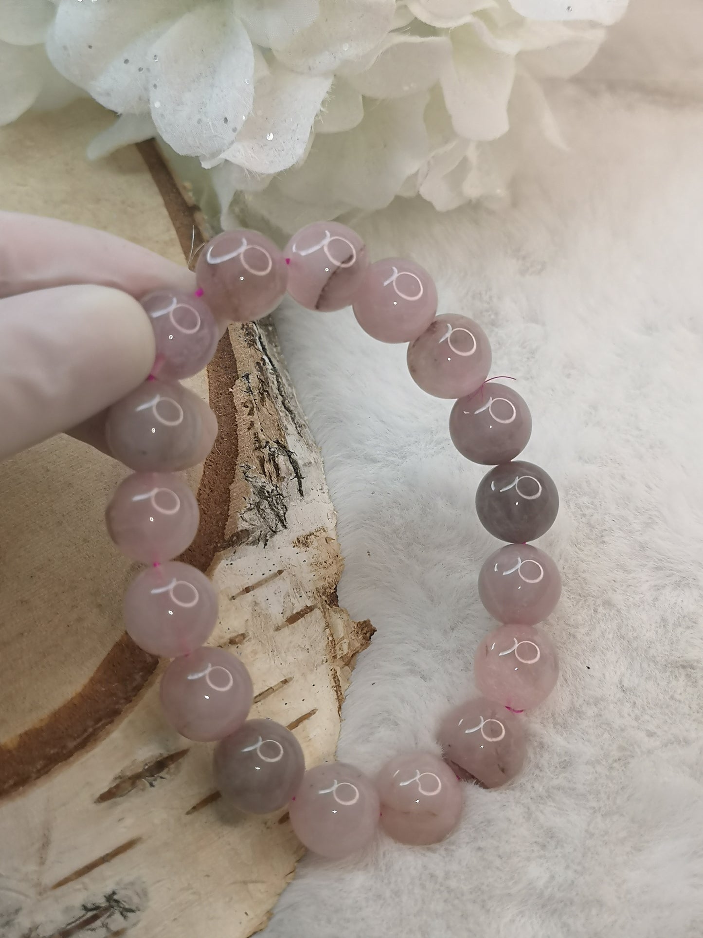 Rosenquarz Edelstein Armband