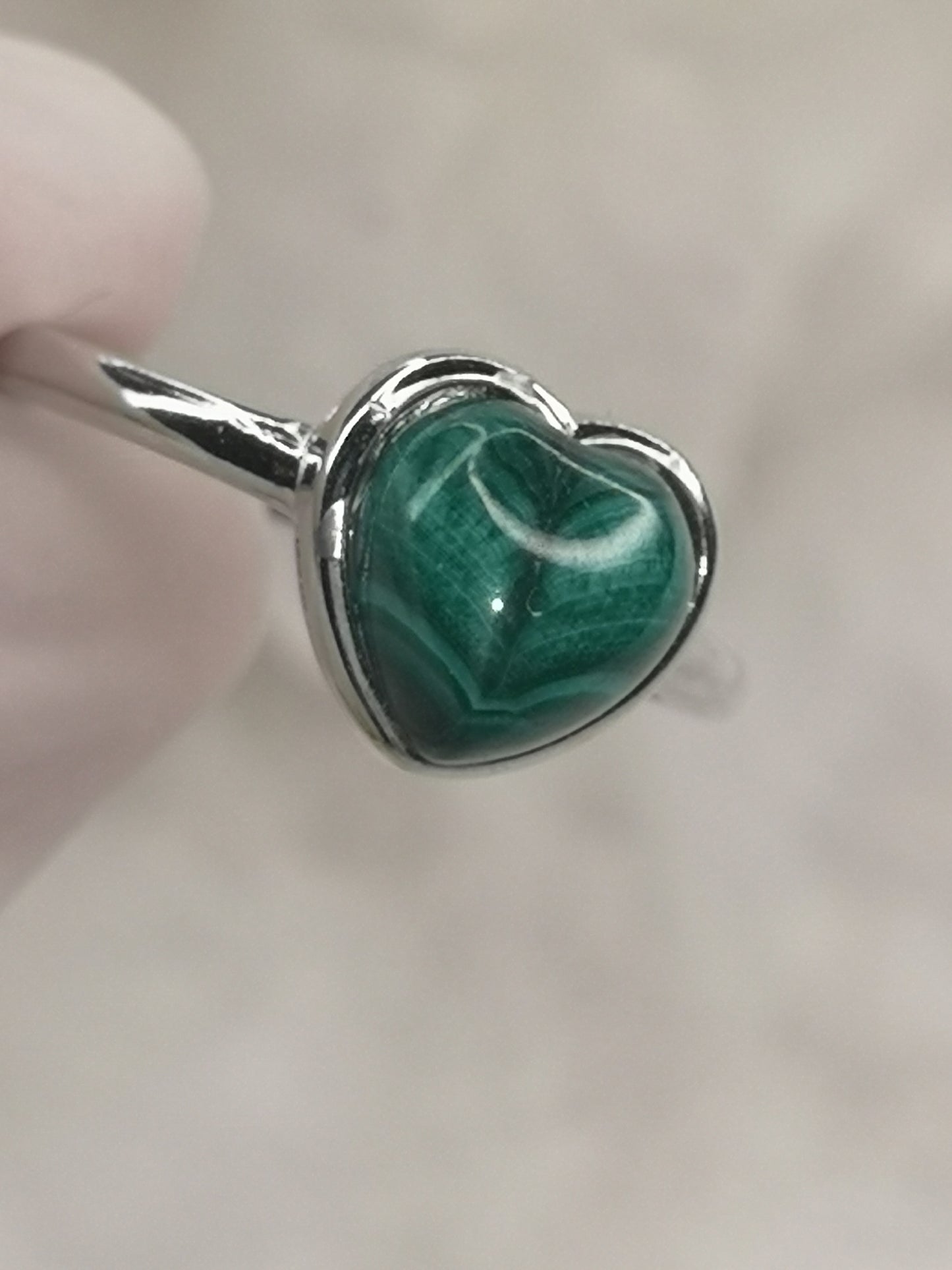 Malachite Edelstein Kupfer Ring