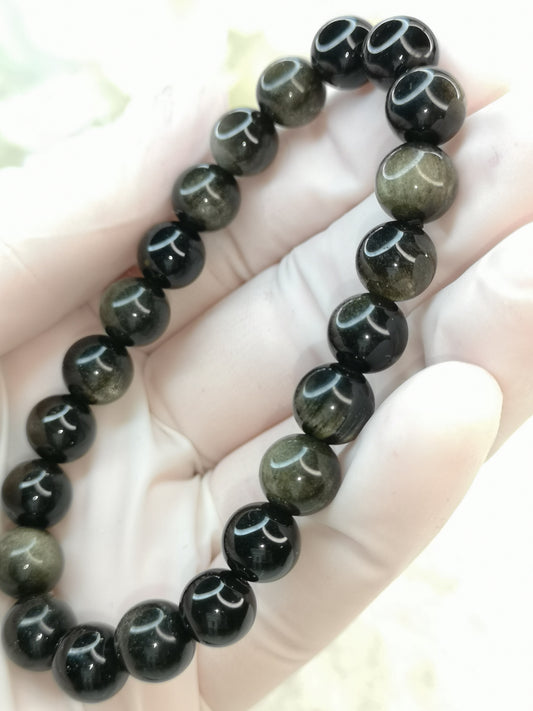 Golden Obsidian Armband